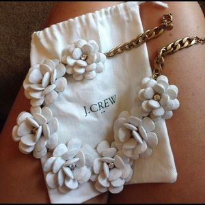 J Crew white floral necklace